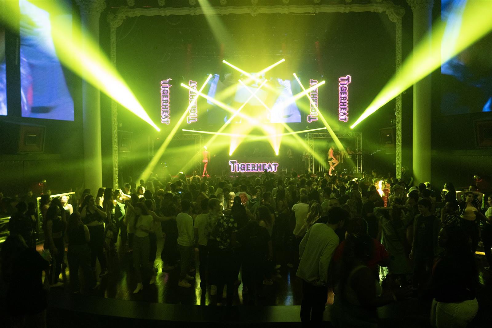 Nightclub dance floor with lighting