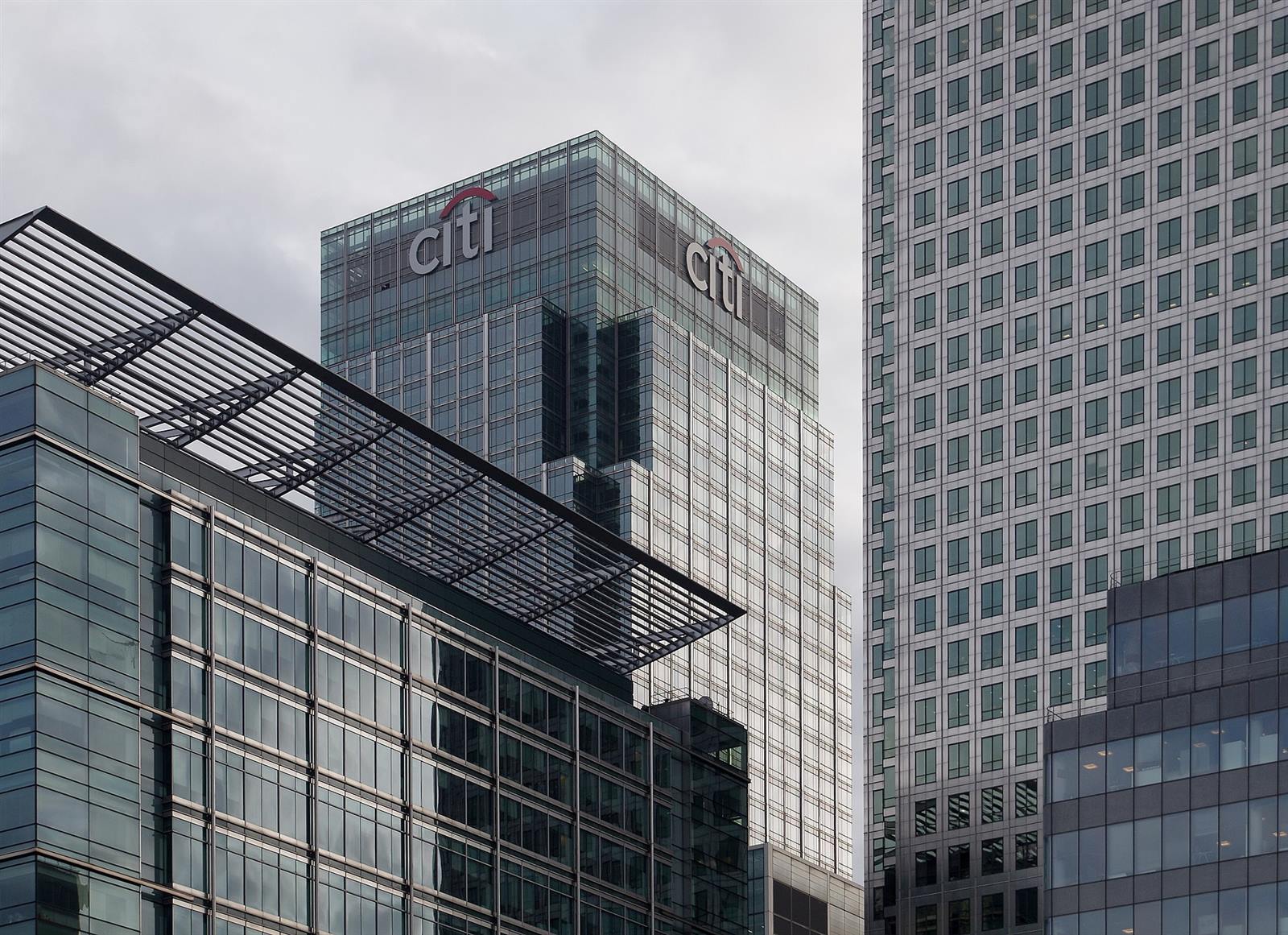 Financial district skyline
