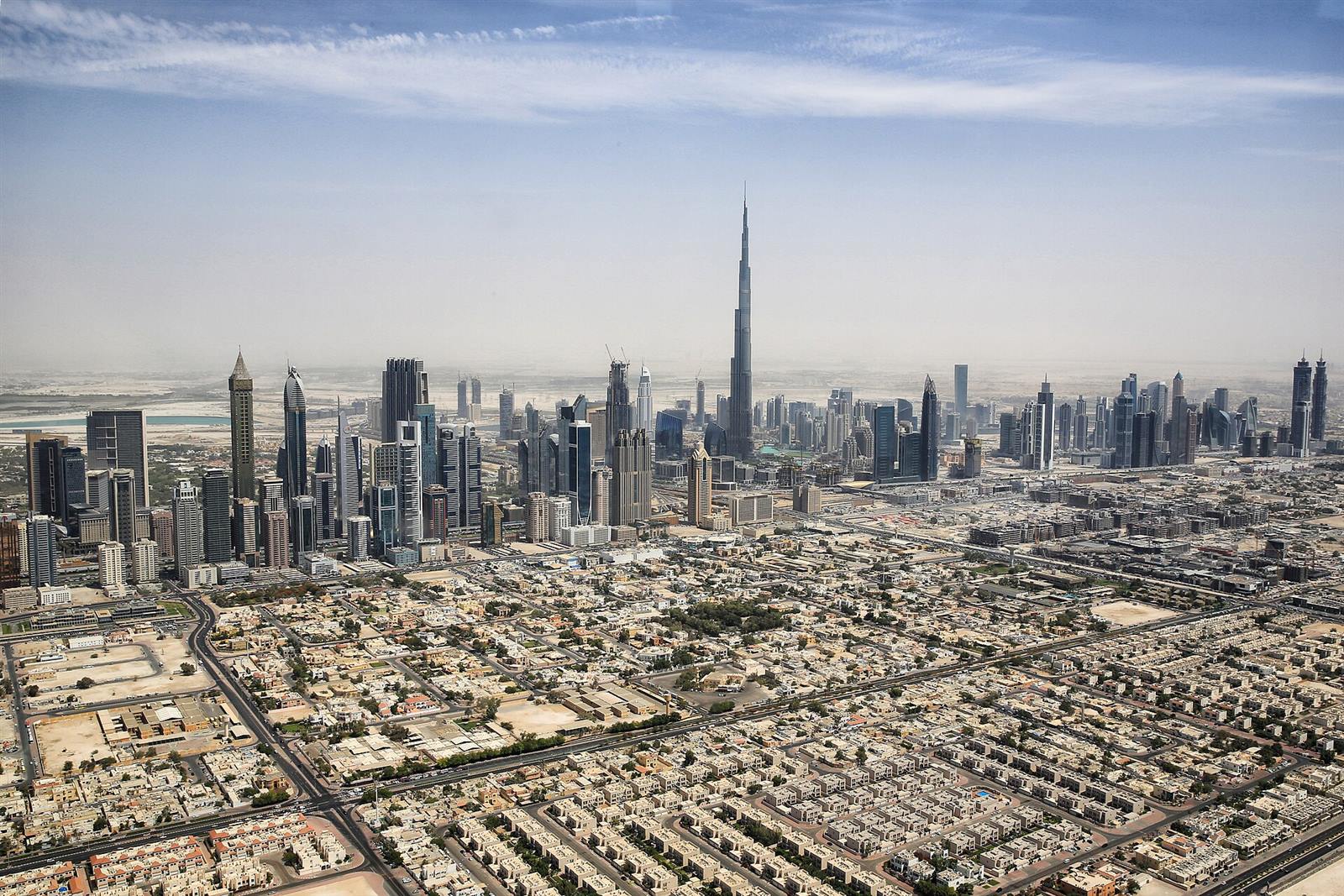 Dubai skyline with Burj Khalifa